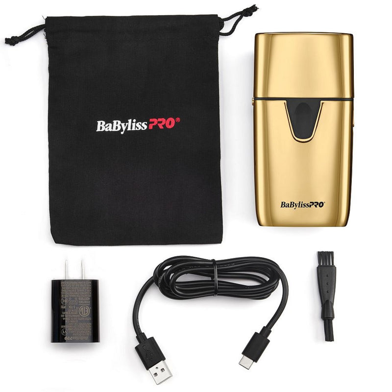 BaByliss Pro UVFOIL UV-Disinfecting Metal Double Foil Shaver - Gold (FXLFS2G)