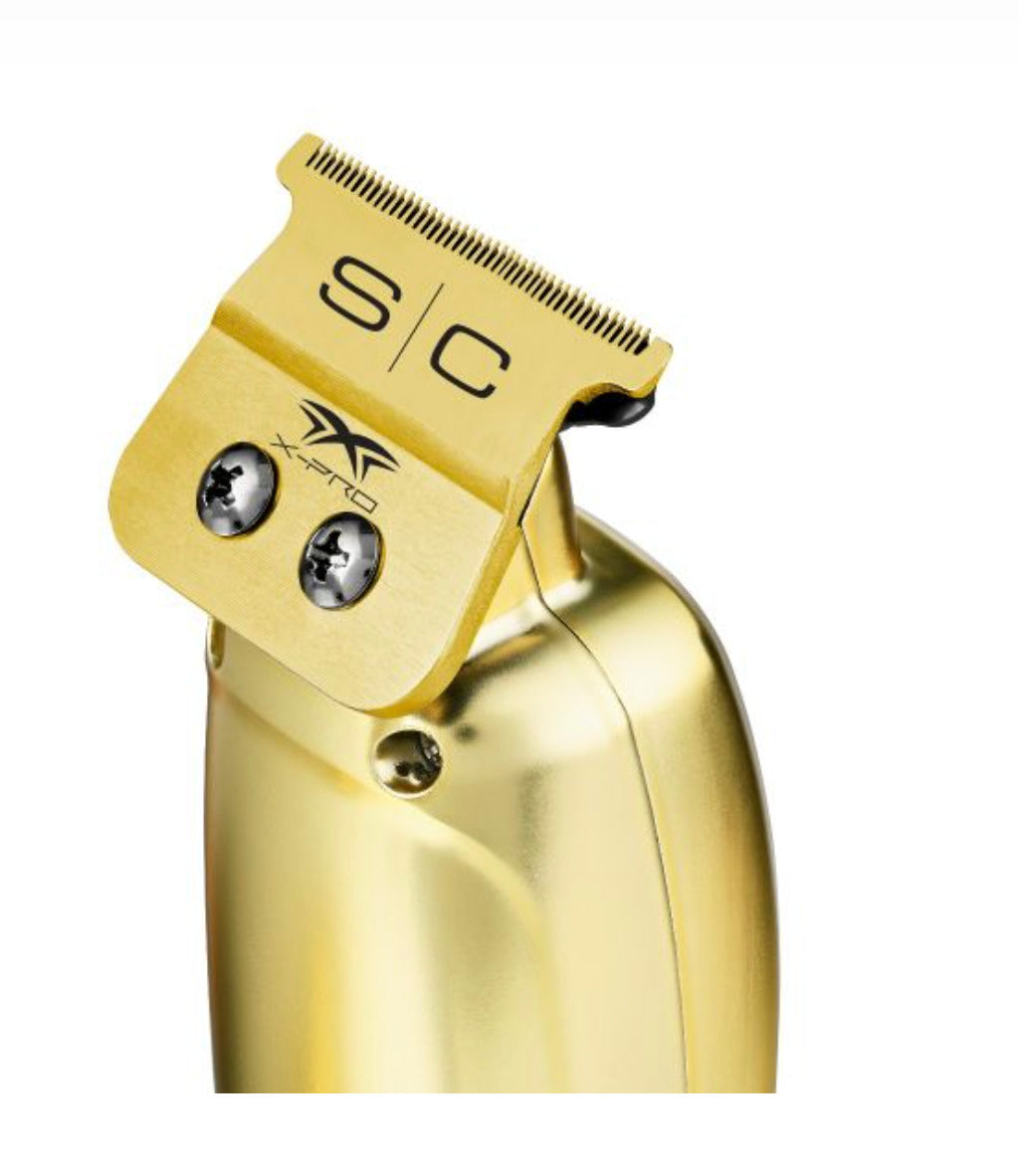 StyleCraft PRO Saber Metal Cordless Trimmer w/ Brushless Motor Gold SC405G