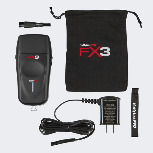 BaBylissPRO FX3 Professional High Speed Foil Shaver Black FXX3SB