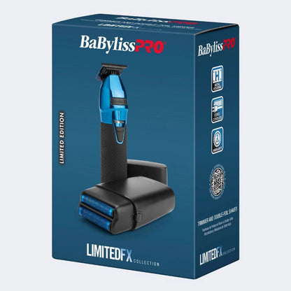 BaBylissPRO LimitedFX Black/Blue Trimmer & Shaver Gift Set (FXDUOFS2TBL)