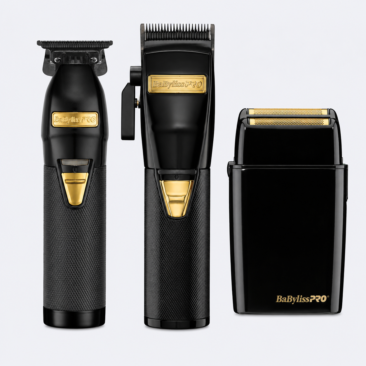 BaBylissPRO Black FX FX02 Shaver, FX870BN Clipper & FX787BN Trimmer Combo