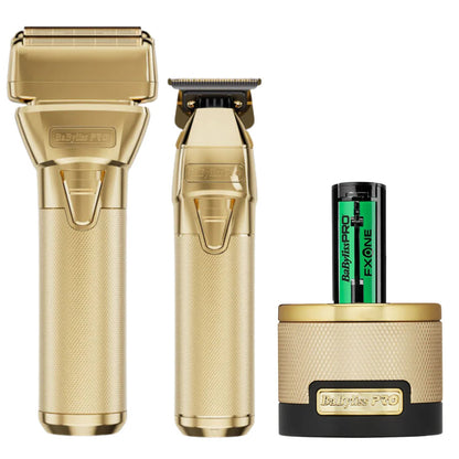 BaByliss Pro FXONE Trimmer & Double Foil Shaver Value Set (FX1FSTGPK)