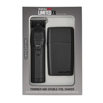 Babyliss Pro LimitedFX Matte Black Trimmer & Double-Foil Shaver Prepack (FXDUOFS2TMB)