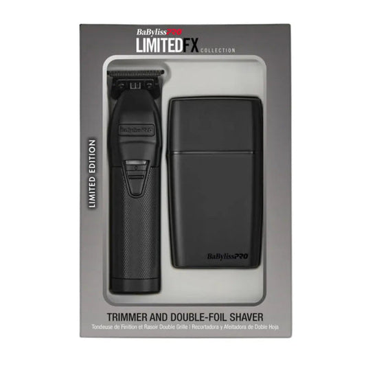 Babyliss Pro LimitedFX Matte Black Trimmer & Double-Foil Shaver Prepack (FXDUOFS2TMB)