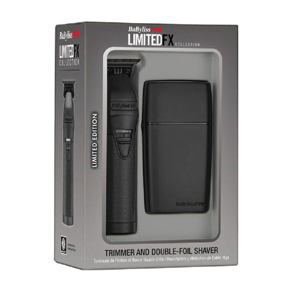 Babyliss Pro LimitedFX Matte Black Trimmer & Double-Foil Shaver Prepack (FXDUOFS2TMB)