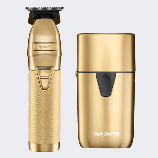 Babyliss Pro LimitedFX Gold Trimmer And Double-Foil Shaver Gift Set