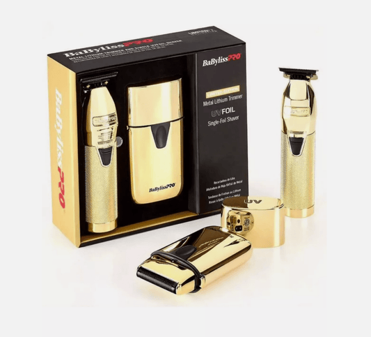 Babyliss Pro LimitedFX Gold Trimmer And Double-Foil Shaver Gift Set